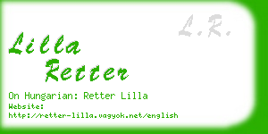 lilla retter business card